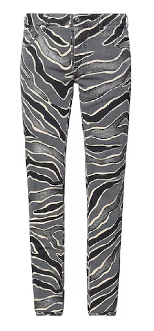 Just Cavalli 'Zebra Print' Denim Jeans